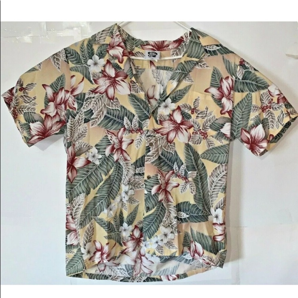 HILO HATTIE MENS HAWAIIAN CAMP SHIRT 2XL